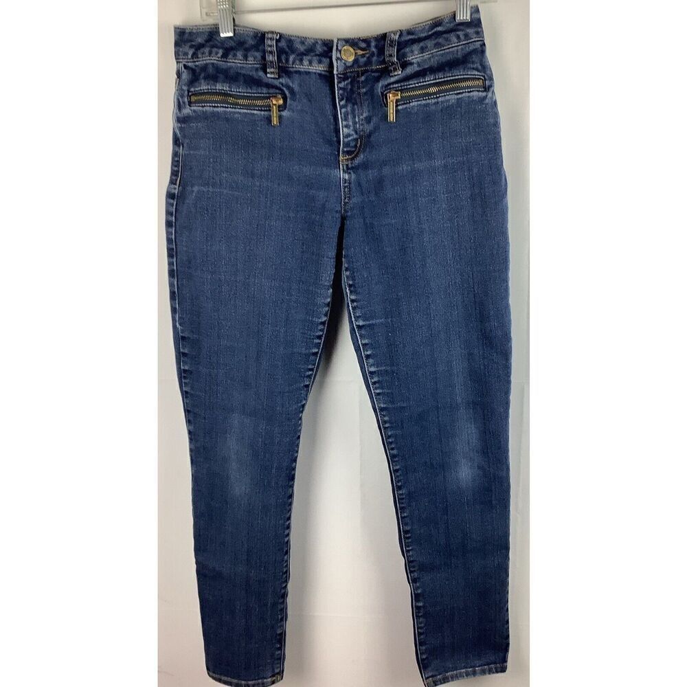 Michael Kors Jeans Women’s Size 6 Skinny Blue Jeans Zip Front Pockets